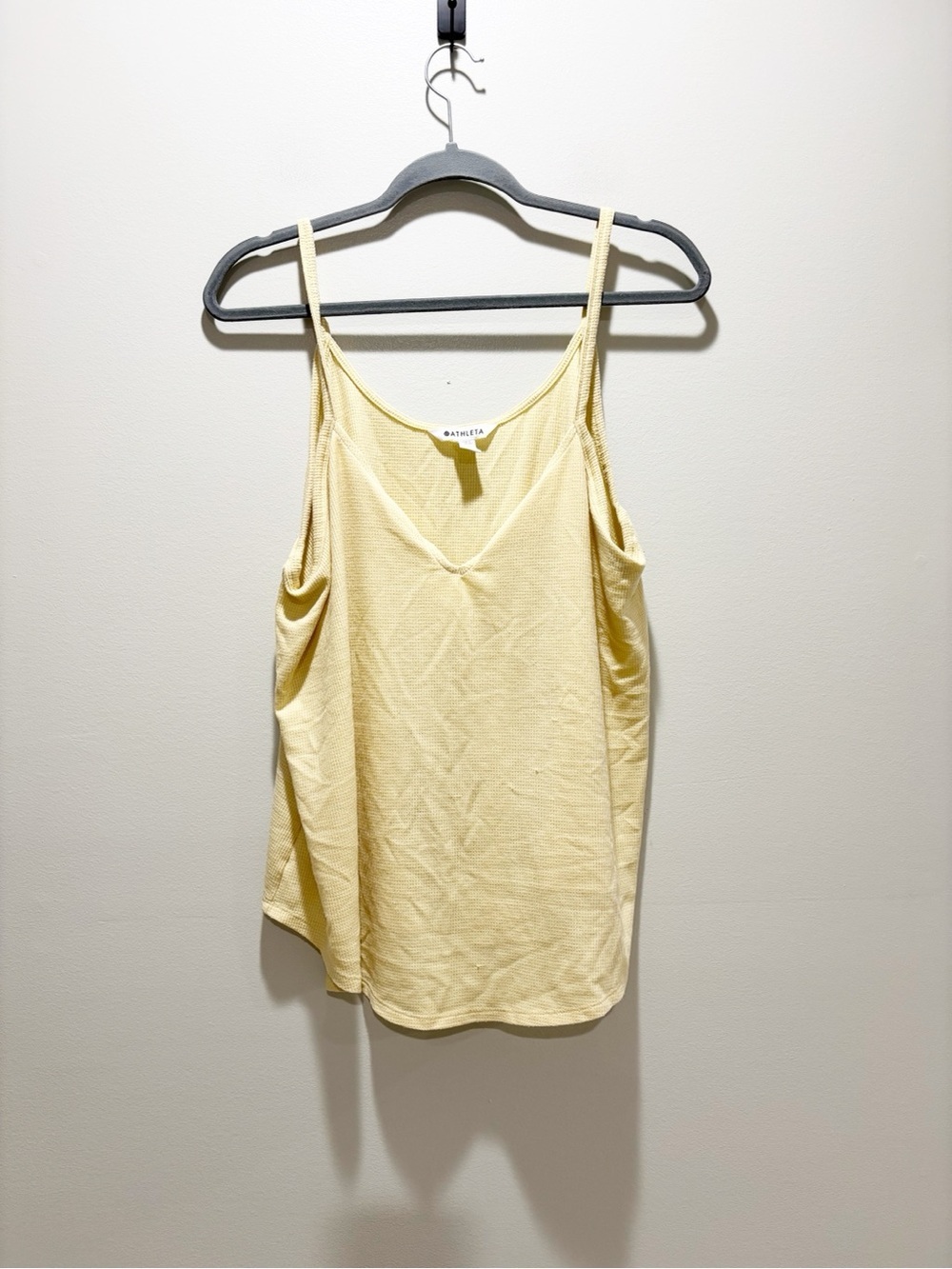 Athleta Wind Down Sleep Cami camisole Yellow Tank Top Lightweight Casual Sz XL